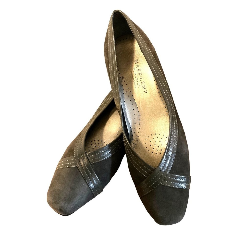 Mark Lemp Walking Cradle Gray‎ Suede Flats 6 1/2N